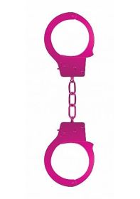 Ouch Beginners Handcuffs Metal Pink
