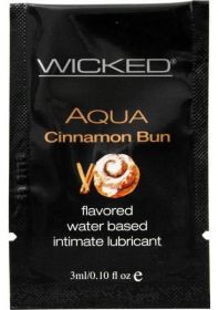 Wicked Sensual Care Aqua Waterbased Lubricant - .1 Oz Cinnamon Bun