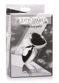 Black Heart Gem Anal Plug - Small