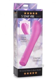 5 Star 9x Come-hither G-spot Silicone Vibrator - Pink