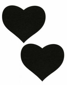 Heart Sweety Hearts Black Pasties O/S