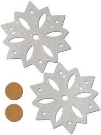 Silver Glitter Snowflakes Nipple Pasties O/S