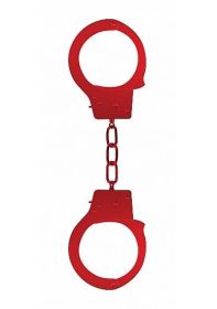 Ouch Beginners Handcuffs Metal Red