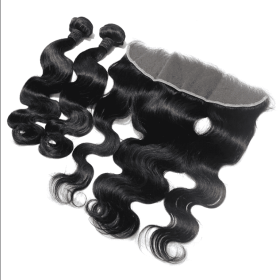 Human Hair Cut From One Donor, Indian Hair Braided Body Waves, Black Women Wholesale Set (Option: Clear-30inches)