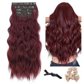 Holdbalance Clip In Hair Extensions Long Straight Wavy Synthetic Hairpiece,Natural & Soft Hair &Blends Well Hair Extension, Daily Use, Party Use (Option: 850A)